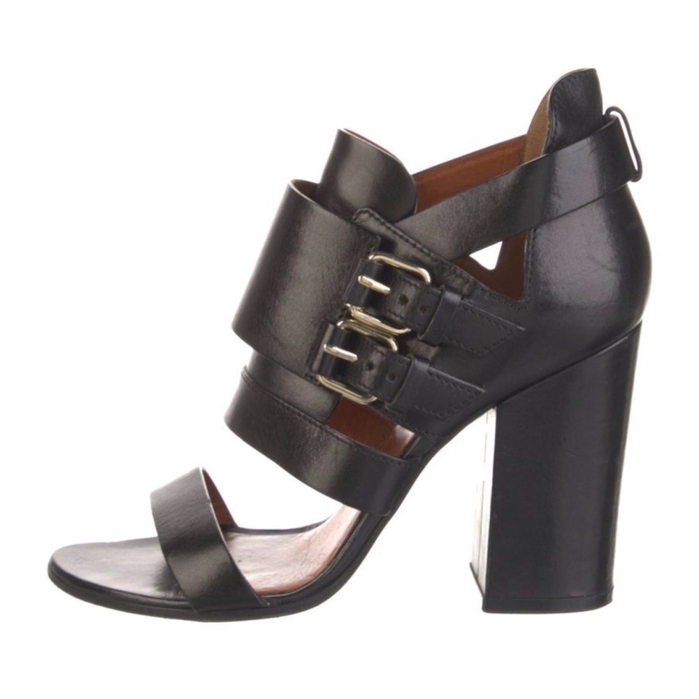 Givenchy Black Leather Strappy Heels